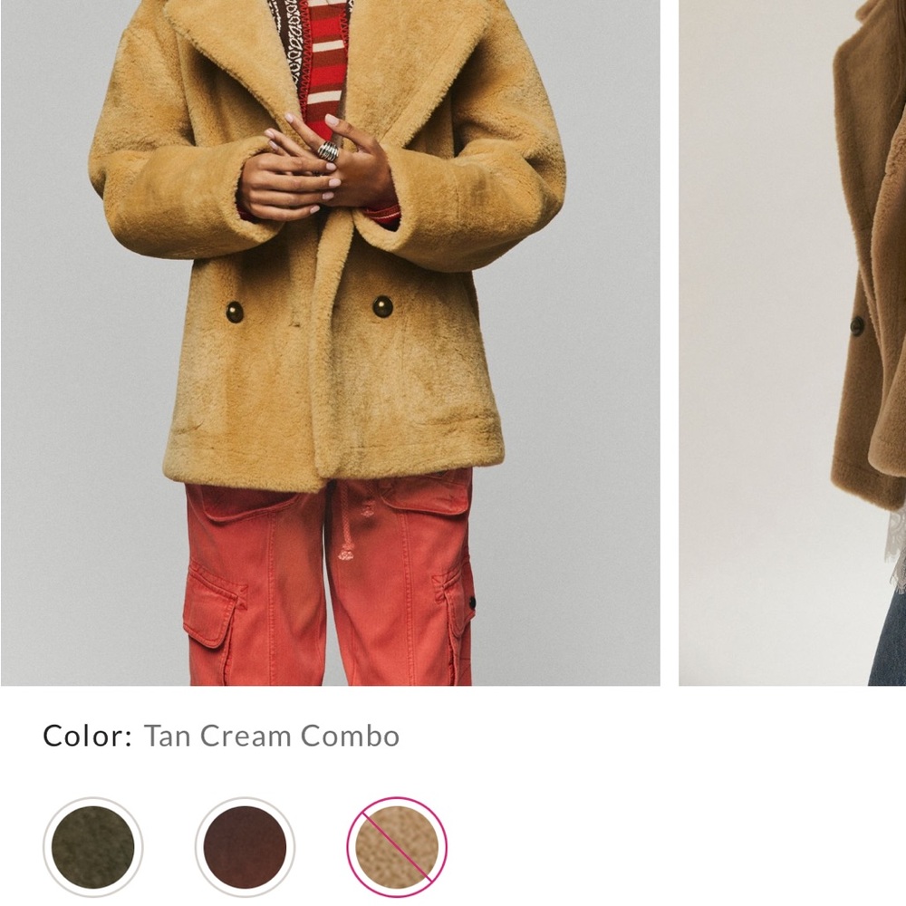We The Free Cream and Tan Combo Coat

NWT Free People reversible coat